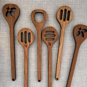 ช้อนไม้ตักน้ำผึ้งทำด้วยมือสำหรับใช้ในห้องครัวและบนโต๊ะช้อนตักโดยช่างฝีมือ - Product Image 5