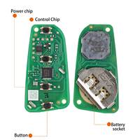 Xhorse XSKF21EN Llave Remota Inteligente VVDI XSKF21EN Estilo Cuchillo Memoeial 4 Botones Inglés Funciona con VVDI Key Tool Max Pro