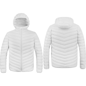 Offre spéciale Veste bouffante d'hiver à séchage rapide de haute qualité pour hommes Veste d'extérieur de couleur unie avec logo à l'avant Veste d'extérieur tissée - Product Image 1