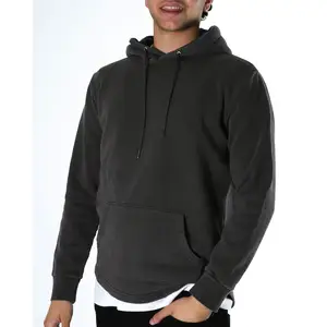 Niveau suivant Label privé personnalisé nouveauté hommes à manches longues de qualité supérieure sweats à capuche ourlet brut rester à la mode pull à capuche