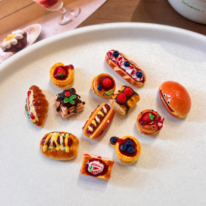 Série de 4 aimants décoratifs réutilisables en résine pour réfrigérateur, motif <span class=keywords><strong>pain</strong></span> confiture mignon personnalisé - Product Image 2