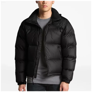 2025 chaqueta de burbujas de lona de invierno personalizada para hombre impermeable acolchada al aire libre con capucha acolchada con logotipo frontal al por mayor - Product Image 5