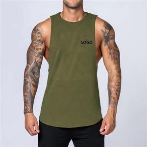 Débardeur de sport pour homme, design personnalisé en gros, haute qualité, spandex/polyester, séchage rapide, décontracté, salle de sport, fitness, musculation - Product Image 4