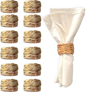 Porte-serviettes de canne pour cadeau artisanat fait à la main nouveaux anneaux de serviette en rotin de conception personnaliser l'emballage - Product Image 6