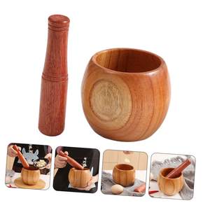 3 uds tarro de ajo molinillo de mano trituradora herramienta de picadora tazón de molienda triturador de ajo picadora Maja tazón agitador de cóctel - Product Image 3