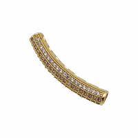 CZ Micro Pave Tube Perles Long Tube Perles En Laiton DIY Bijoux Charmes Cubique Zircone Charmes Perles Accessoires pour La Fabrication De Bijoux