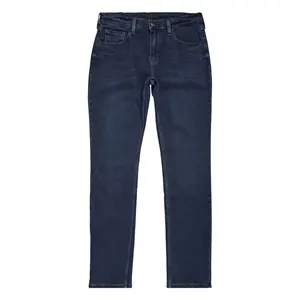 Desain mode baru kustom musim panas desain baru celana Jeans pria berkobar celana Denim Hip Hop longgar perca Jeans dicuci