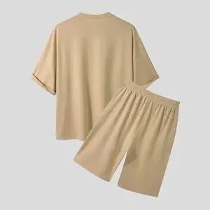 ชุดเสื้อผ้าแขนสั้นสำหรับผู้ชายชุดฤดูร้อน2025ใหม่ล่าสุด100% แขนสั้นโพลีเอสเตอร์มีซิป - Product Image 2