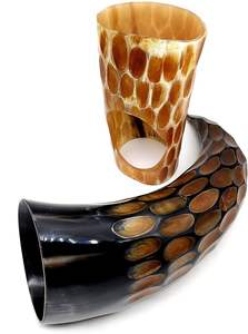 Corne à boire naturelle de style viking, sculpture animale nautique, attrayante, polie, de haute qualité, toucher réel, décoration de Noël - Product Image 2