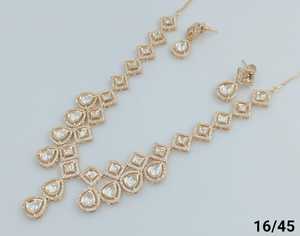 Latest Stylish Indian Kundan Long Fancy Traditional & Fashionable Gold Tone Kundan Pearl Choker Necklace Earrings <b>Set</b> Women&<b>Girl</b> - Product Image 5