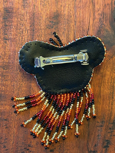 Luxury Butterfly Handmade Beaded Embroidery <b>Hair</b> <b>Clip</b> with Multi Glass Beads-Valentine's Day Gift From India Handmade <b>Hair</b> <b>Clip</b> - Product Image 2