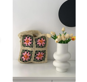 Bolso de Playa de Paja de Alta Calidad para Mujer, Bolso de Hombro de Macramé, Directo del Proveedor Indio - Product Image 2