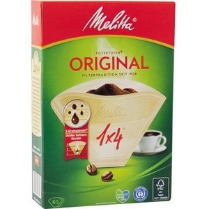 Filtres à café en papier Melitta Original 1x4, brun naturel, 80 pièces/paquet - Product Image 1