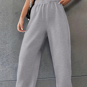 Pantalones de corsé de color sólido de primavera y otoño para mujer, cintura alta, adelgazantes, elásticos, informales, versátiles, sueltos - Product Image 1