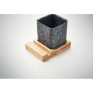 OROSTAN Portapenne Quadrato in Legno Ecosostenibile, Soluzione di Merchandising Verde - Product Image 1