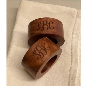 Accent Luxury Table <b>Napkin</b> <b>Ring</b> Handmade Round <b>Wood</b> <b>Napkin</b> <b>Rings</b> For Wedding Hotel & Kitchenware Tabletop Decor - Product Image 1