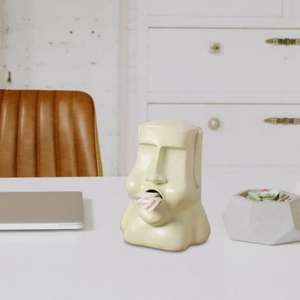 Porte-mouchoirs en résine moderne avec finition bicolore et mélange élégance contemporaine et fonctionnalité pour un usage quotidien - Product Image 5