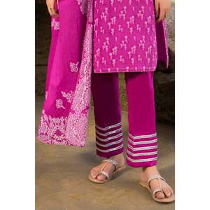 Conjunto de Traje Jacquard de 3 Piezas sin Costuras en Morado y Rosa para Mujer - Product Image 5