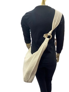 กระเป๋าโท้ทผ้าใบทำจากผ้าฝ้ายเป็นมิตรต่อสิ่งแวดล้อมพร้อมที่จับห่วงไม้ไผ่สำหรับโปรโมชั่นของนักช้อปและชายหาด - Product Image 5