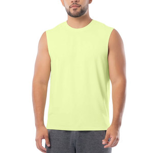 Débardeur d'été respirant sans manches en coton oem pour homme avec impression personnalisée pour gym streetwear et marque de distributeur - Product Image 1