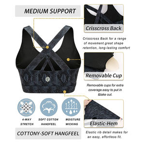 Soutien-gorge de sport pour femmes fabriqué en usine Votre propre logo Bon fabricant Marque privée Prix bon marché pour le soutien-gorge de sport pour femmes - Product Image 6