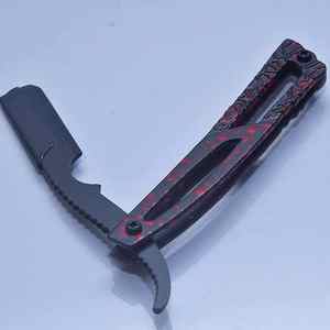 Rasoir de barbier professionnel en acier inoxydable Rasoirs à manche en bois - Product Image 2