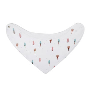 Baberos estampados ajustables suaves de algodón orgánico de gran calidad, conjunto de gorros para bebés, ropa para eructar, toallas para eructar, botón liso para niños y niñas - Product Image 6