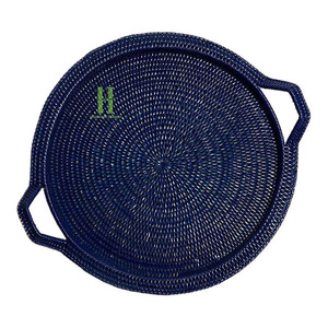 Bandeja de servicio de ratán redonda personalizable, bambú de madera natural para uso doméstico en hoteles y restaurantes, Vietnam - Product Image 3