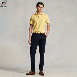 Nueva llegada de los hombres para la camisa de Polo cómodo Jersey tela logotipo personalizado impreso patrón sólido venta directa de fábrica para el verano - Product Image 2