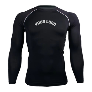 High Quality Men Rash Guard Set MMA BJJ <b>Grappling</b> Gym Fight Wear Quick Dry Breathable Long Sleeve Shirts Compression T-Shirt - Product Image 2