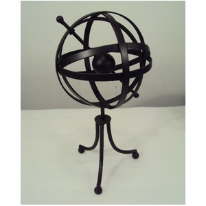 Silver Metal Wire <b>World</b> <b>Globe</b> For Home Office Table Top Decorative - Product Image 2