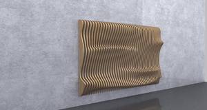 Descarga Digital Art Deco Panel de pared de madera ondulado 09 Limas de corte CNC para proyectos colgantes de carpintería para celebración de cumpleaños - Product Image 4