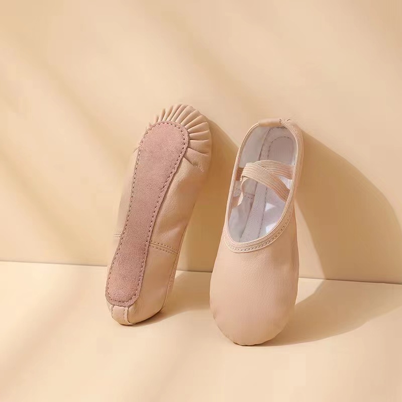 Wholesale new fashionable foldable cheap PU leather ballet dance shoes