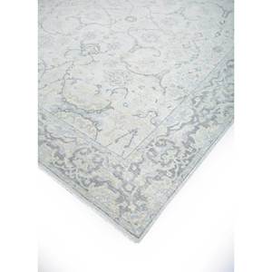 Tapis en laine noué à la main Erbe grande surface Jnlp-03, motif médaillon gris et noir, pour la décoration de la maison et du salon, en jute de 10 mm - Product Image 2