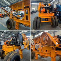 Concasseur à mâchoires mobile diesel PE400*600 pour béton, granit et galets de rivière, avec tapis roulant – Vente directe usine