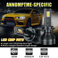 Trois tubes en cuivre 300W 45000LM Led Faros H4 Led ampoules de voiture H1 H4 H7 H11 9005 9006 phares Led pour voiture