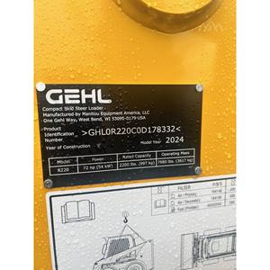 Chargeuse compacte sur pneus Gehl R220 4x4 2024 avec capacité de charge nominale de 9, 6, 40, 50, 4, 3, 10 tonnes, chargeuse frontale et chargeuse de grumes avec attache de godet - Product Image 1