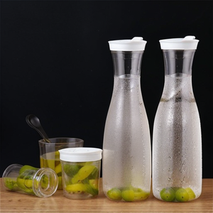 Ensemble de carafe de réfrigérateur de récipient d'eau de jus en plastique de 1000ml avec couvercles carafes de 32 oz pichet de boisson de barre avec couvercle - Product Image 6