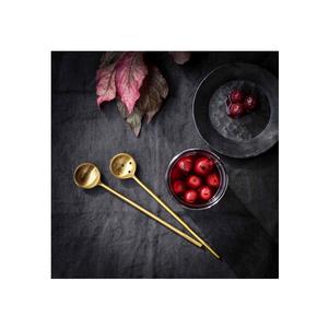 ช้อนเสิร์ฟสลัดทองเหลืองคุณภาพมาตรฐาน,พร้อมท็อปโต๊ะทองเหลืองทองใช้ตกแต่งร้านอาหารสั่งทำด้วยมือ - Product Image 3