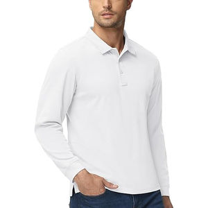 Custom Logo <b>Men's</b> Casual for Polo <b>Shirt</b> 100% Cotton <b>Stripe</b> Design Dropped Shoulders Full <b>Sleeves</b> Sides Oversized Breathable - Product Image 2