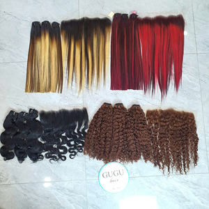 GUGU HAIR 100% Extensions de cheveux humains vierges vietnamiens Machine à double trame Loose Deep Wave Bundles in Nature Color Jerry Loose - Product Image 3