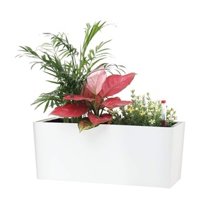 Florero Rectangular de Metal de diseñador White Wash para el hogar y la boda Decoración de mesa Floreros hechos a mano - Product Image 1