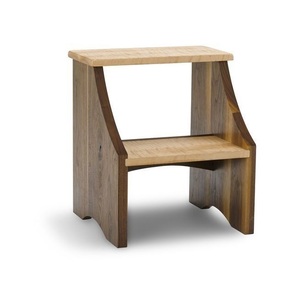 Tabouret en bois compact à deux marches avec finition naturelle, parfait pour les salles de bain des enfants, les comptoirs de cuisine, les chambres à coucher et les espaces de vie - Product Image 6
