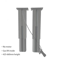 Pata de Mesa Metálica Ajustable Moderna y Resistente para Exteriores, con Resorte de Gas de Aluminio, para Comedor, Oficina y Sala de Estar