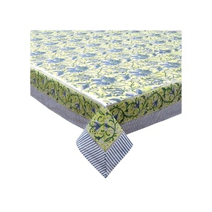 Mantel estampado de bloque hecho a mano de algodón 100% de alta calidad, fabricante indio, manteles de algodón puro de diseñador, venta a precio barato - Product Image 1