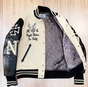 Veste universitaire d'hiver coupe-vent respirante avec logo personnalisé pour hommes, broderie sur le devant, design de lettres, couleur personnalisée, taille, vestes pour hommes - Product Image 5