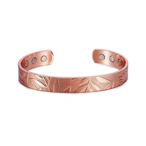 Customizable Pure Copper Magnetic <b>Bracelet</b> Adjustable <b>Health</b> Cuff Bangles for New Year Birthday or Wedding - Product Image 2