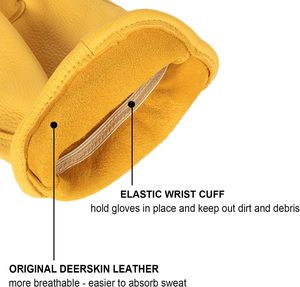 Guantes de Cuero Genuino de Alta Calidad para Conductores, Guantes de Cuero de Trabajo Seguros para un Equipo de Protección Personal Óptimo - Product Image 4