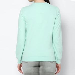 Sudadera de invierno de alta calidad con etiqueta de marca personalizada para mujer, cuello de tela de algodón puro, cálida, ecológica, de secado rápido, suelta, de manga larga - Product Image 6