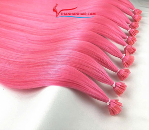 Produit chaud 2025 couleur cheveux kératine à pointe plate haute qualité Double dessiné 100% extensions de cheveux humains - Product Image 4